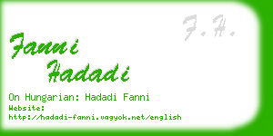 fanni hadadi business card